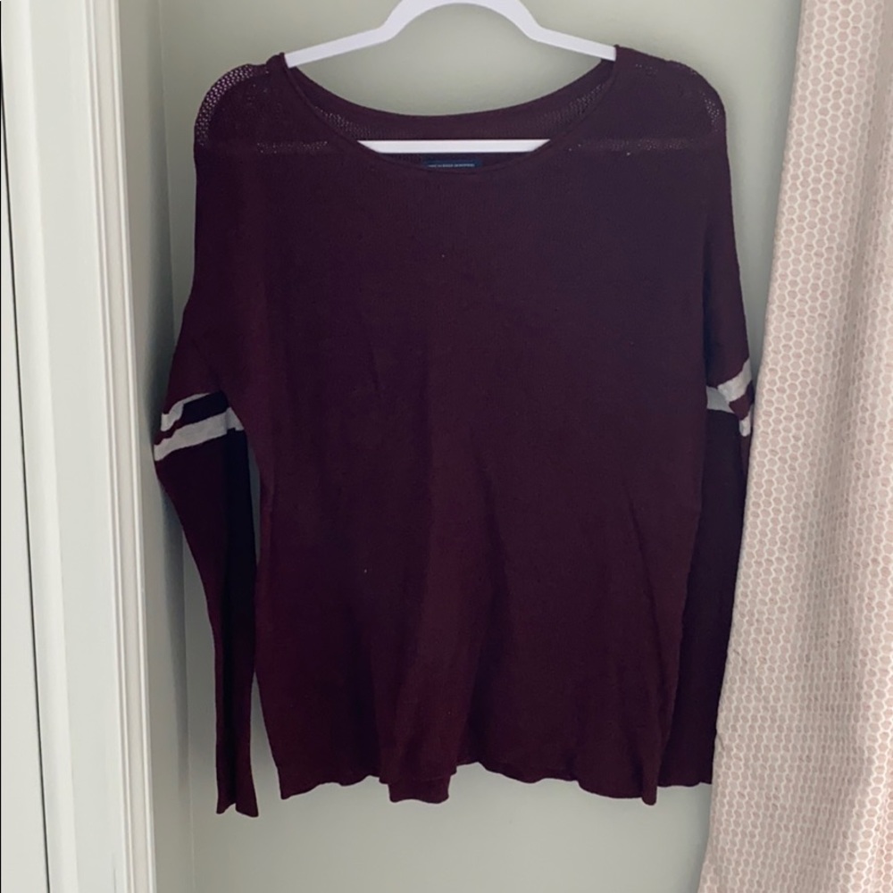 American Eagle Maroon Crew Sweater